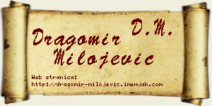 Dragomir Milojević vizit kartica